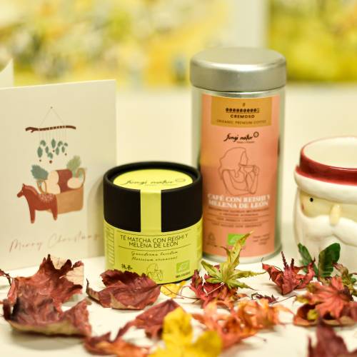 Pack Regalo: Café y Té Matcha con Reishi y Melena de León -Ecológico