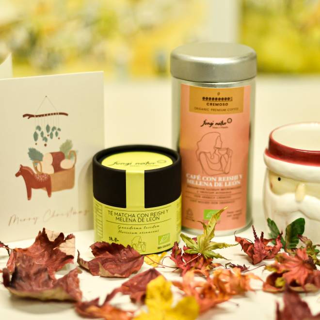 Pack Regalo: Café y Té Matcha con Reishi y Melena de León -Ecológico